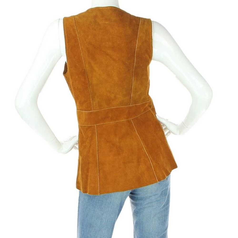 Vintage Vintage 70s Boho Mod Hippie Leather Dress… - image 3