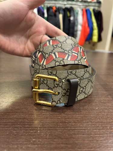 Gucci Gucci gg supreme belt snake print