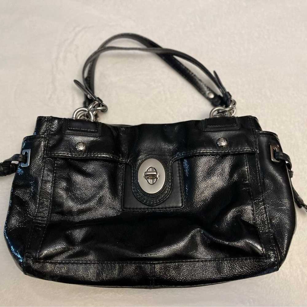 Coach Black coach, patent leather crush purse - image 1