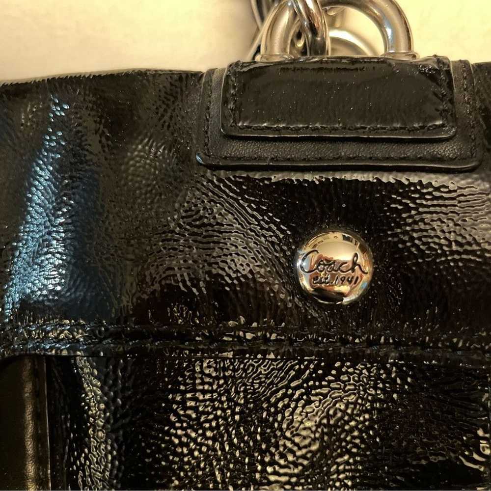 Coach Black coach, patent leather crush purse - image 2