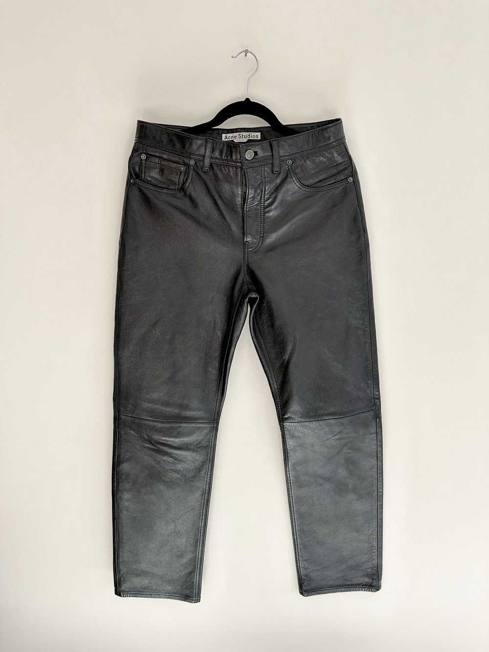 Acne Studios Acne Studios Black Lamb Leather Trou… - image 1