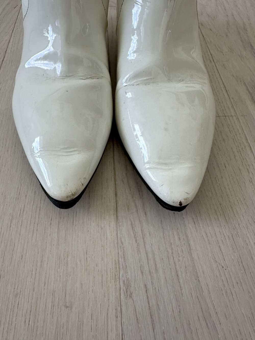 Miu Miu Miu Miu White Patent Ankle Boots EU 38 - image 3