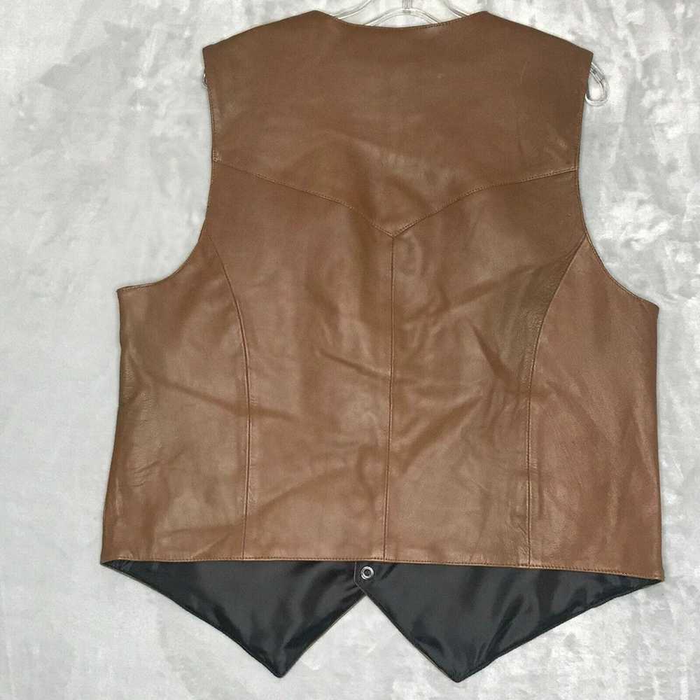 Scully Leather Scully Western Leather Vest equest… - image 2