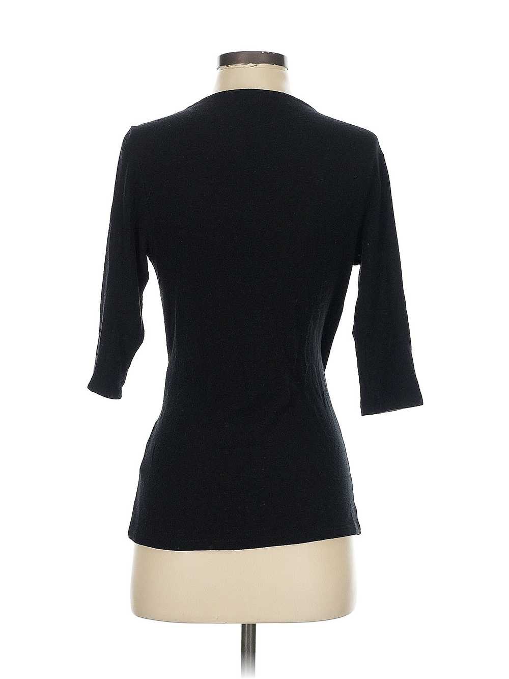 Michael Stars Women Black 3/4 Sleeve Top S - image 2