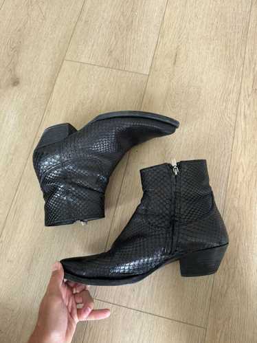 Saint Laurent Paris Python Lukas boots