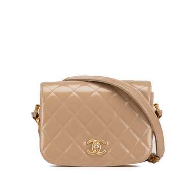 Brown Chanel Mini Shiny Calfskin My Sweet CC Flap 