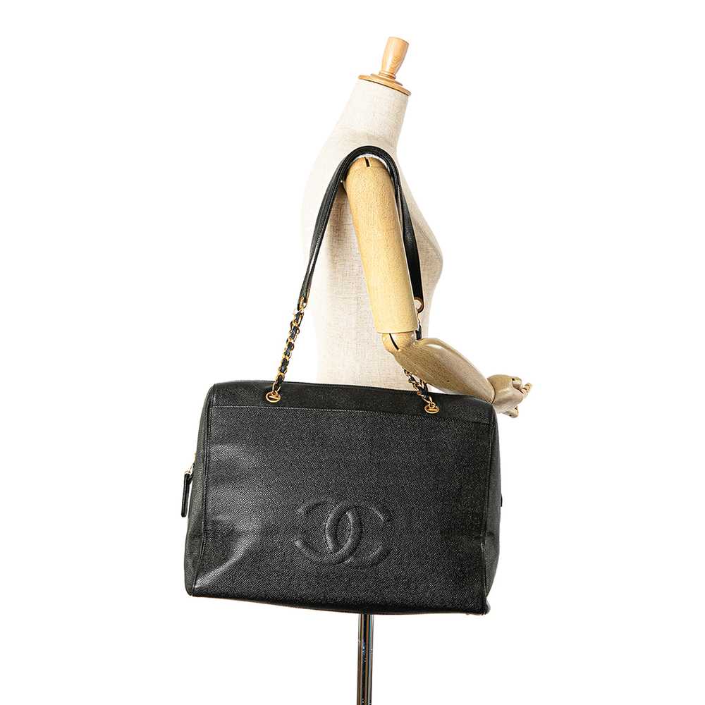 Black Chanel Caviar CC Shoulder Bag - image 7