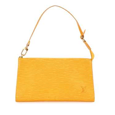 Yellow Louis Vuitton Epi Pochette Accessoires Shou