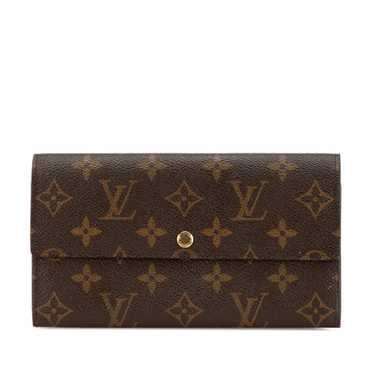 Brown Louis Vuitton Monogram Sarah Long Wallet