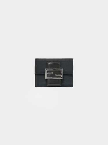 Fendi 2000s Black Zucca Monogram Canvas Wallet