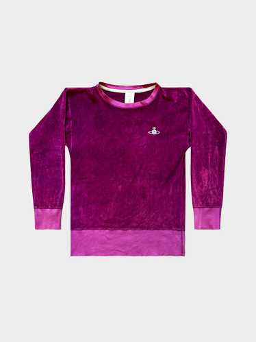 Vivienne Westwood 2000s Velour Violet Orb Sweater