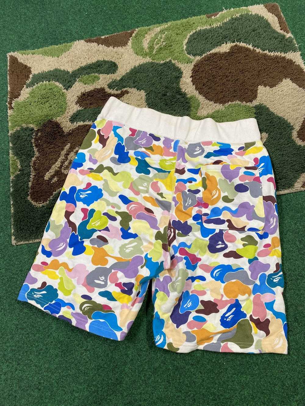 Bape Multi Camo Shark Sweat Shorts - image 3