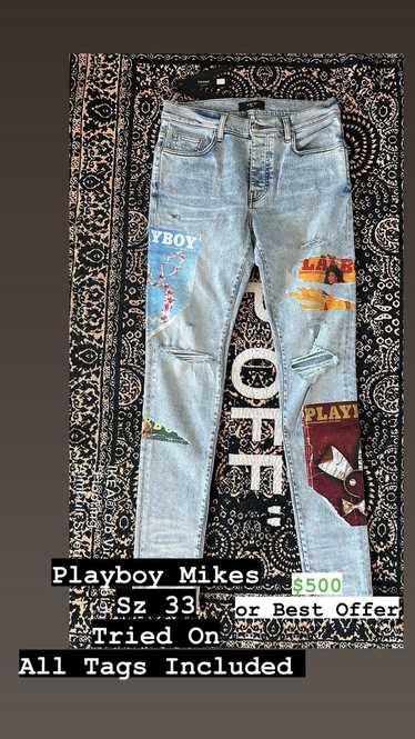 Amiri AMIRI Playboy Magazine Skinny Jean Blue