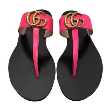 Gucci Double G leather sandal - image 1