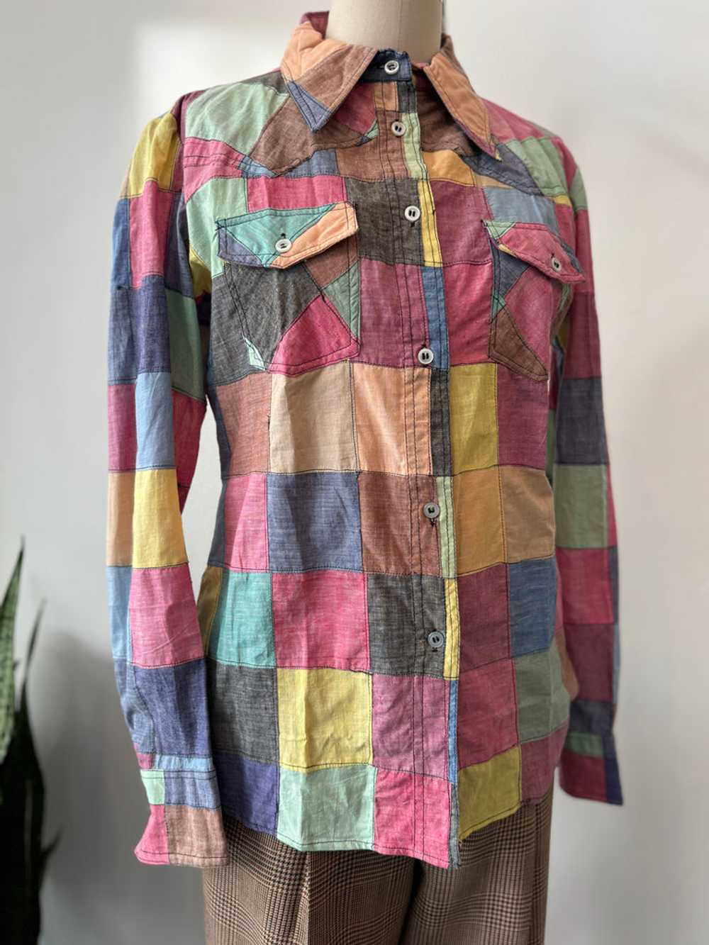 Vintage patchwork top - image 2