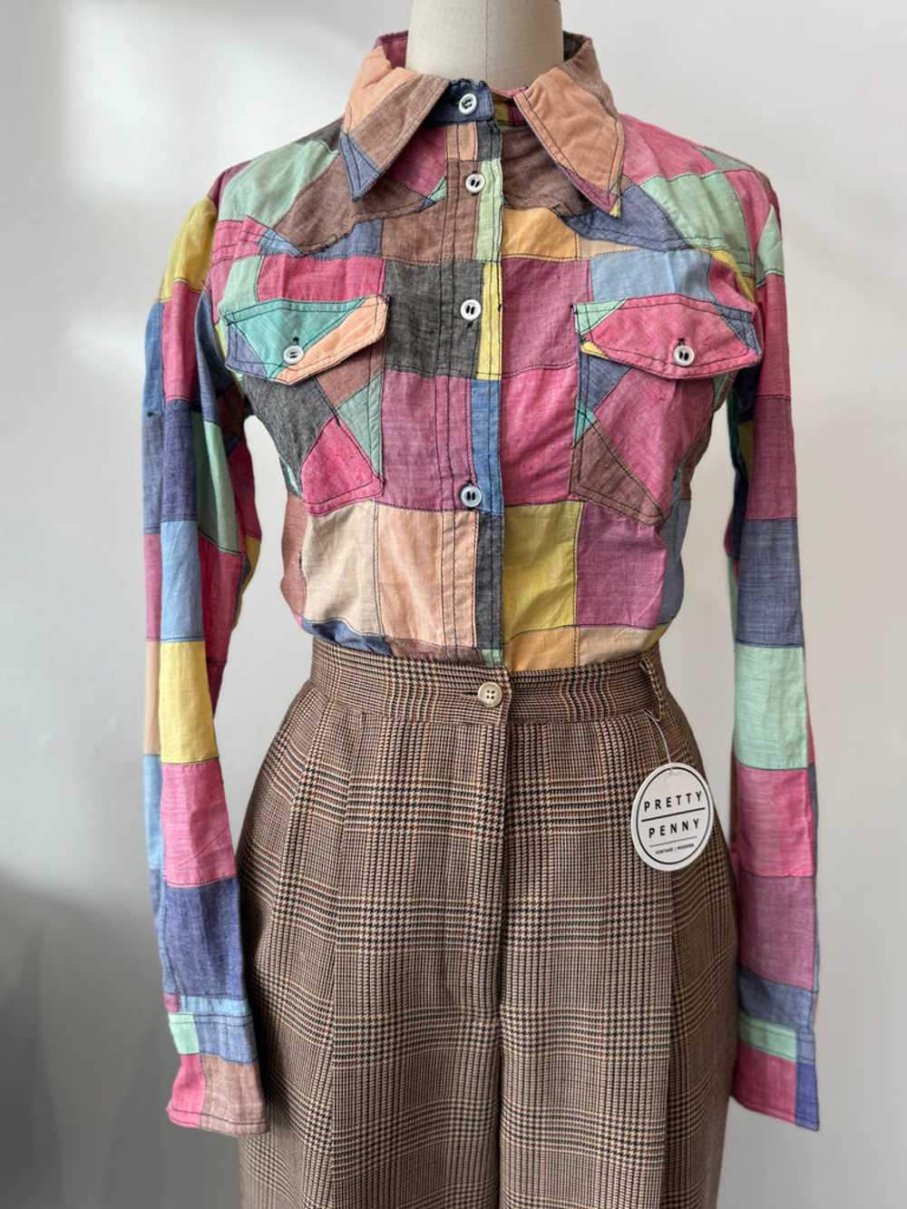 Vintage patchwork top - image 3