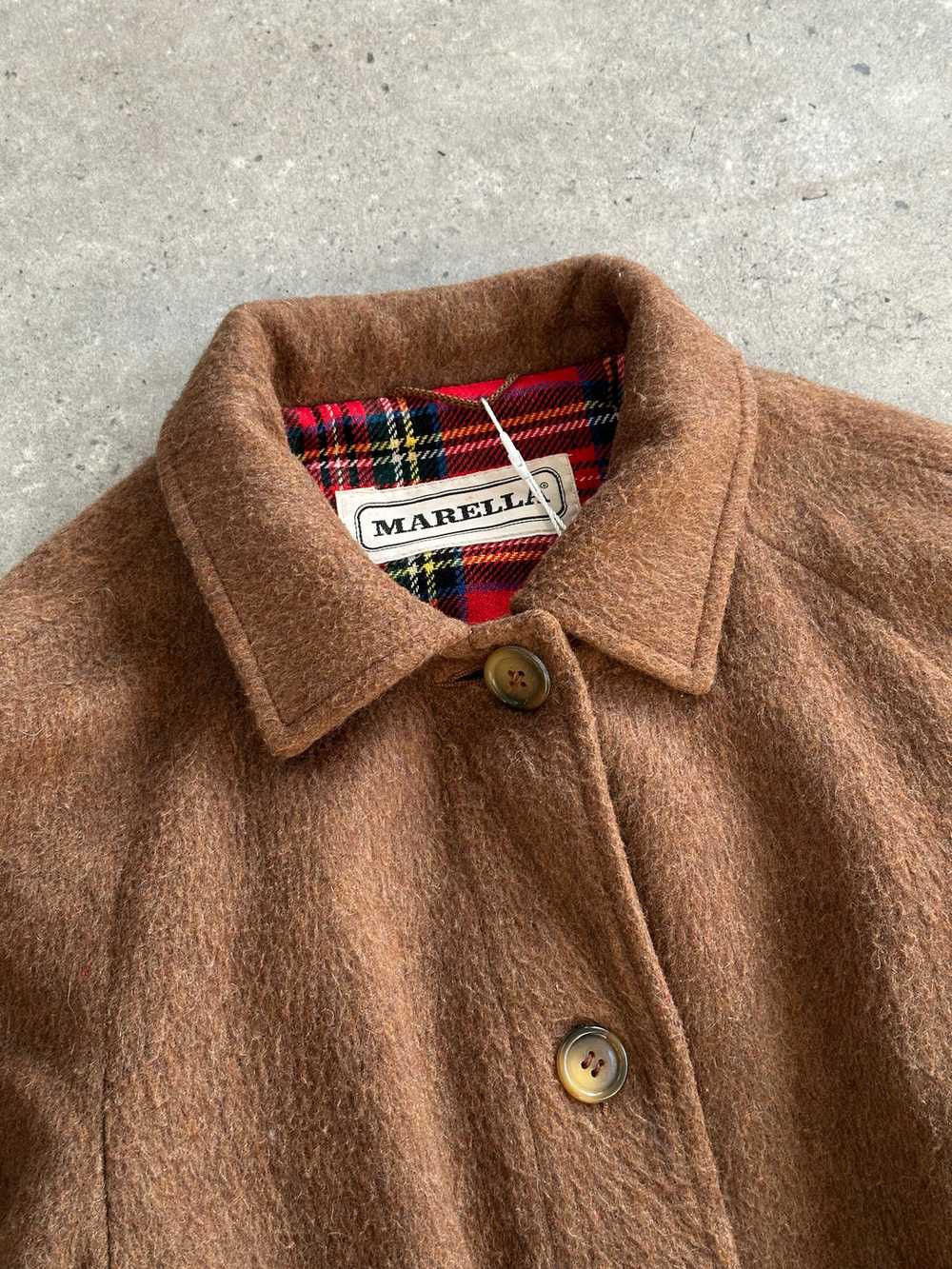 Marella Circa 90s Brushed Wool Single Breasted Be… - image 2