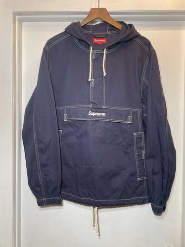 Supreme Supreme Contrast Stitch Twill Anorak Pull 