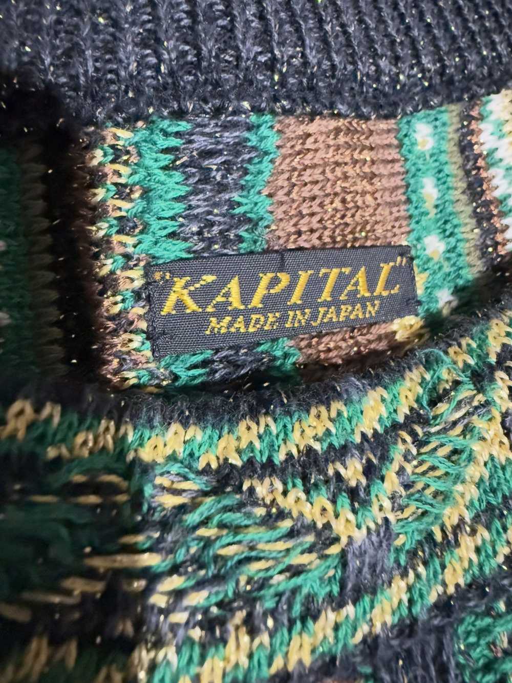 Kapital Kapital Gaudi Knit Striped Crew Neck Pull… - image 5