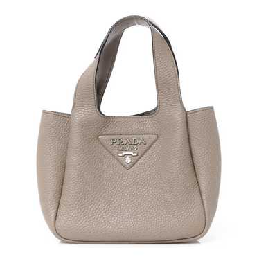 PRADA Vitello Daino Soft Mini Dynamique Tote Argil