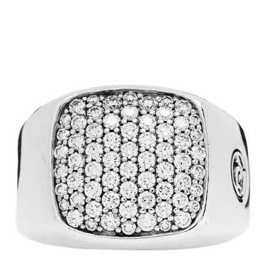 DAVID YURMAN Sterling Silver Diamond Mens Pave Si… - image 1