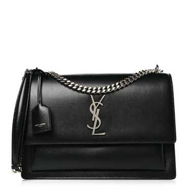 SAINT LAURENT Calfskin Large Monogram Sunset Black