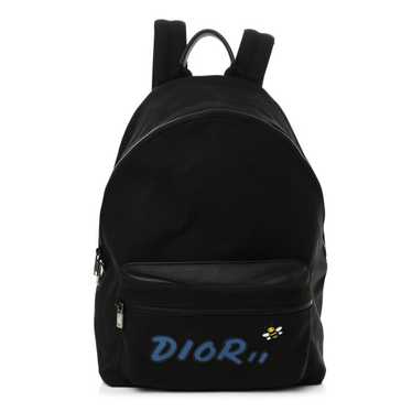 CHRISTIAN DIOR X KAWS Nylon Calfskin Logo Backpac… - image 1