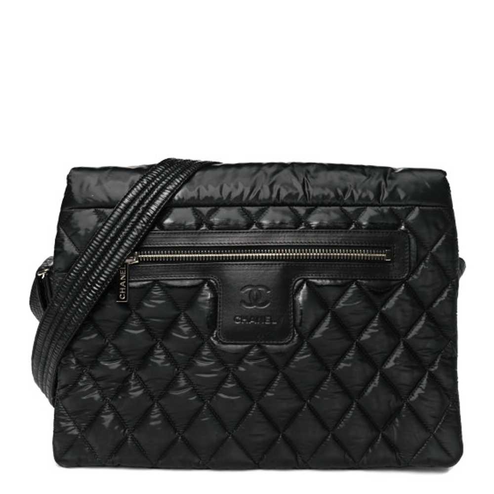 CHANEL Nylon Coco Cocoon Messenger Bag Black - image 1