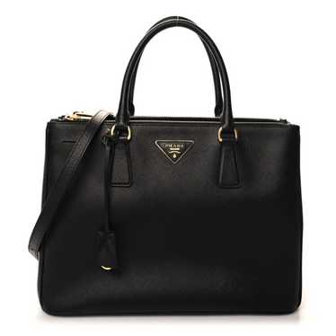 PRADA Saffiano Medium Galleria Double Zip Tote Bl… - image 1