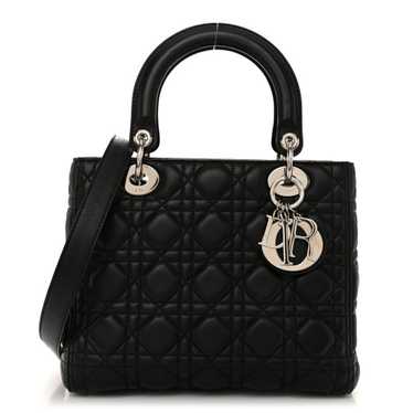 CHRISTIAN DIOR Lambskin Cannage Medium Lady Dior B