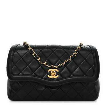 CHANEL Lambskin Quilted Small Single Flap Black