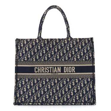 CHRISTIAN DIOR Oblique Large Book Tote Blue Multic