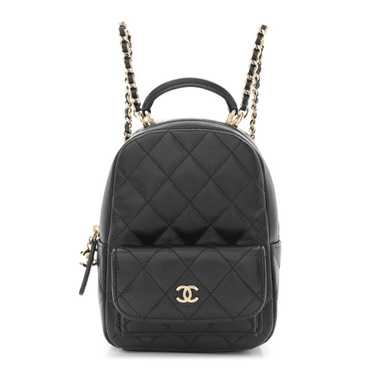 CHANEL Caviar Quilted CC Mini Classic Backpack Bla