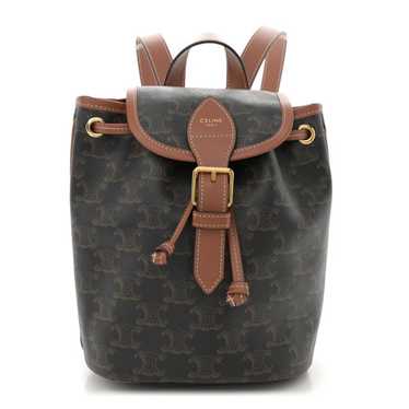 CELINE Triomphe Canvas Calfskin Mini Folco Backpa… - image 1