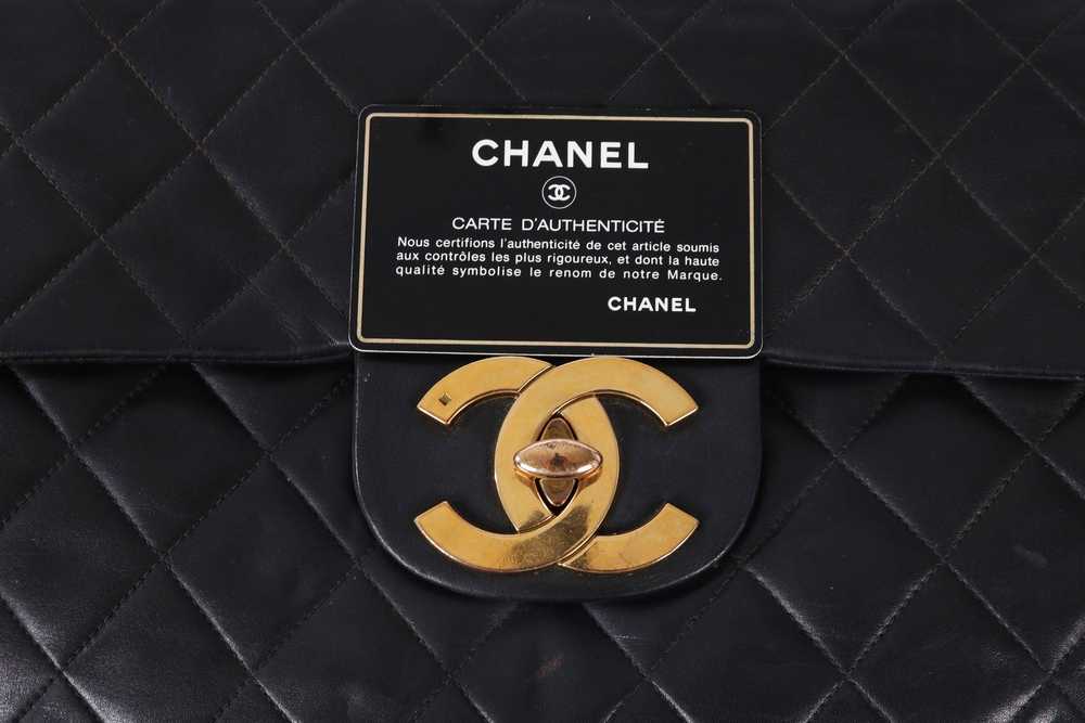 VTG CHANEL JUMBO XL LAMBSKIN LEATHER BAG - image 10