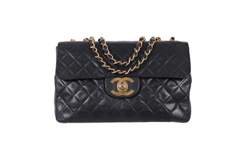 VTG CHANEL JUMBO XL LAMBSKIN LEATHER BAG - image 1