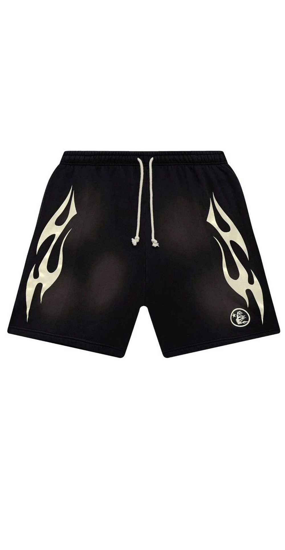 HELLSTAR HELLSTAR Flame Shorts Black White - image 1