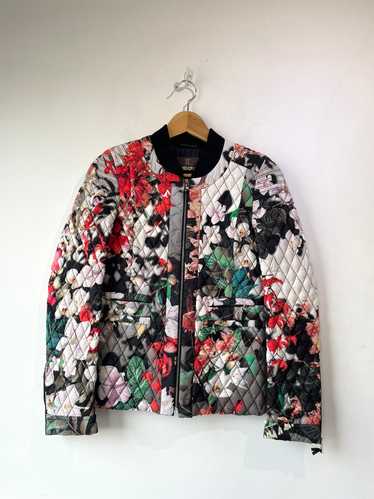 Roberto Cavalli Quilted Black Floral Jacket - image 1