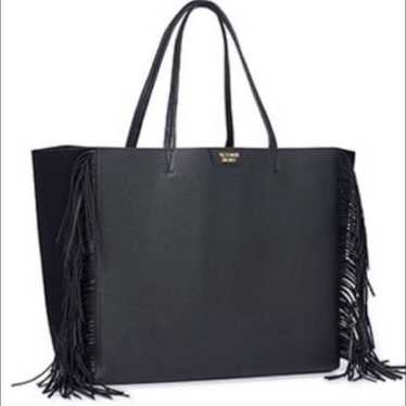 NWOT Victoria’s Secret Black Fringe Tote Bag