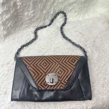 Elliott Lucca Bali Cordoba Woven Leather Clutch Sh