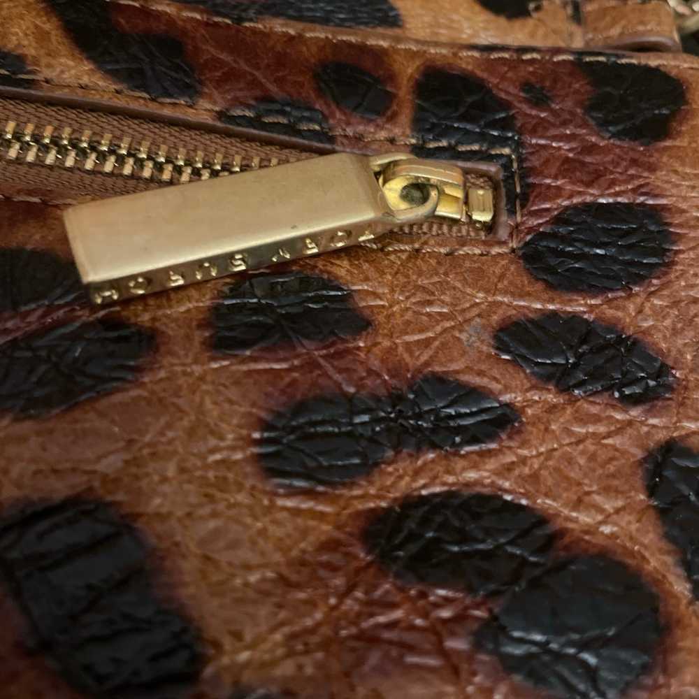 Tory Burch Leopard Handbag Clutch Purse Chain Str… - image 5