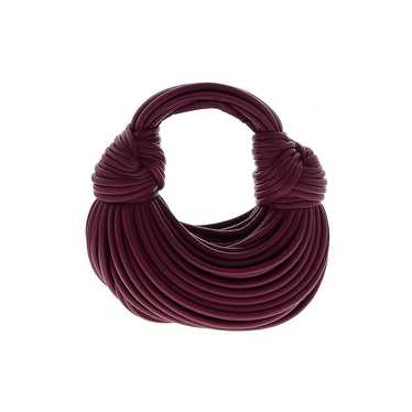 Double Knot Faux Leather Noodle Bag Burgundy Maroo