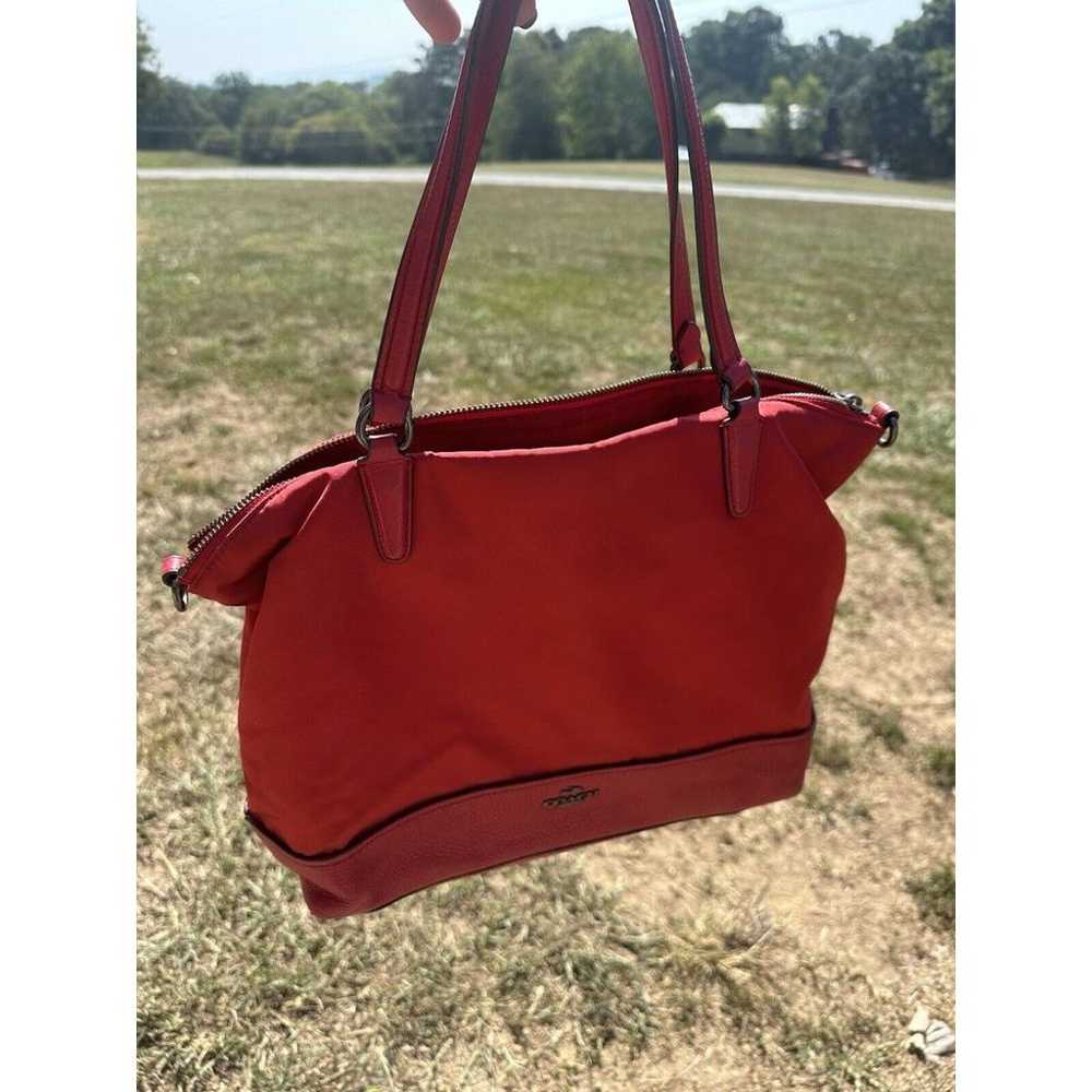 COACH F57902 RED NYLON HANDBAG/SATCHEL/ CROSSBODY… - image 1