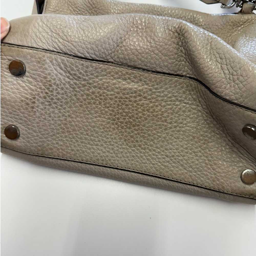 Michael Kors Purse Womens Grey Taupe Pebbled Leat… - image 12