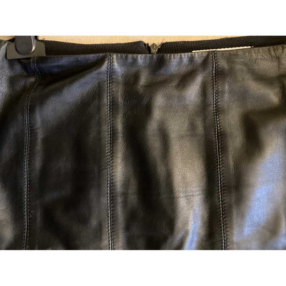 Blumarine Leather mid-length skirt - image 6