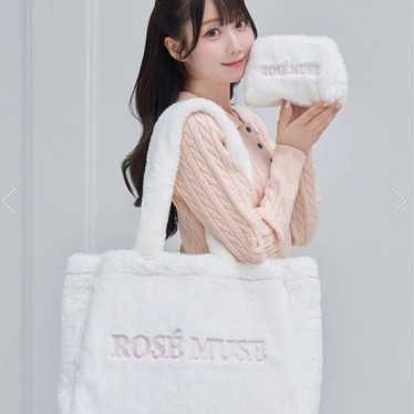 Rosé Muse logo embroidered big tote white - image 1