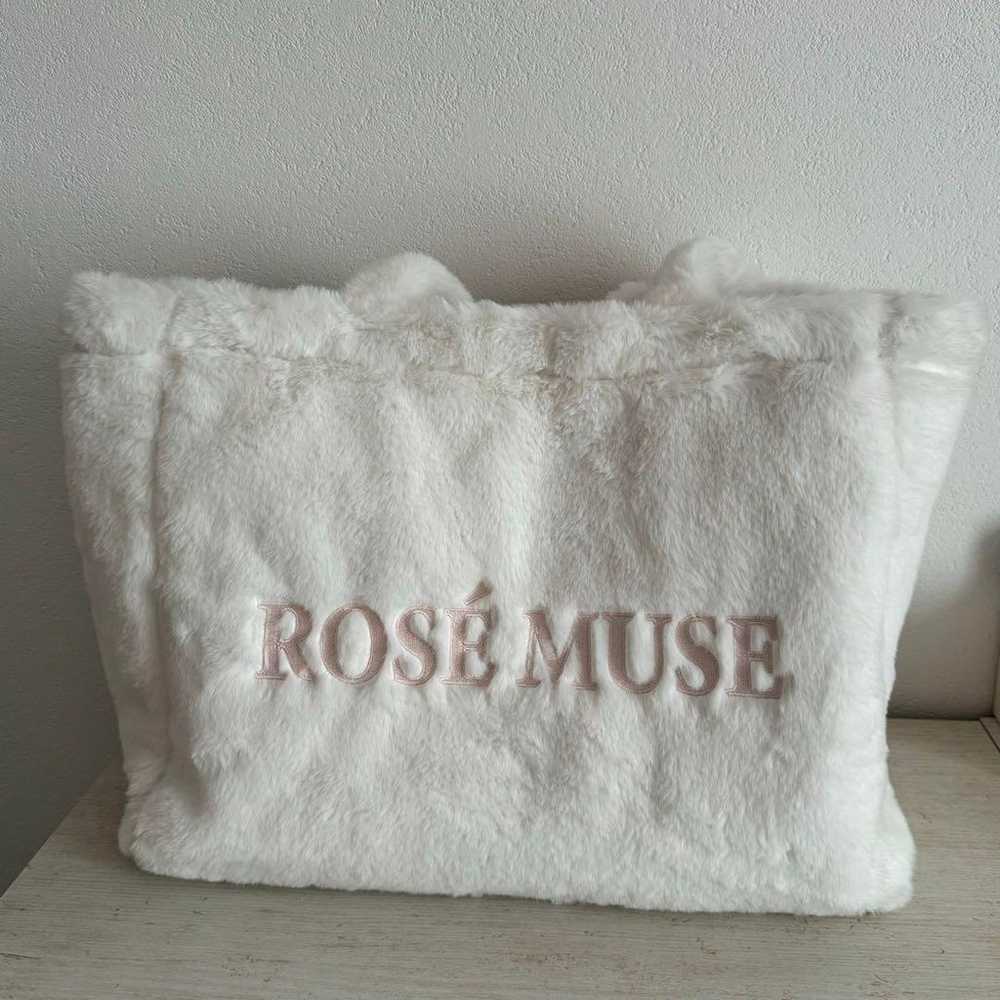 Rosé Muse logo embroidered big tote white - image 2