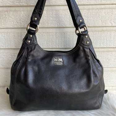 COACH Black Madison Maggie Shoulder Bag Tote 1488… - image 1