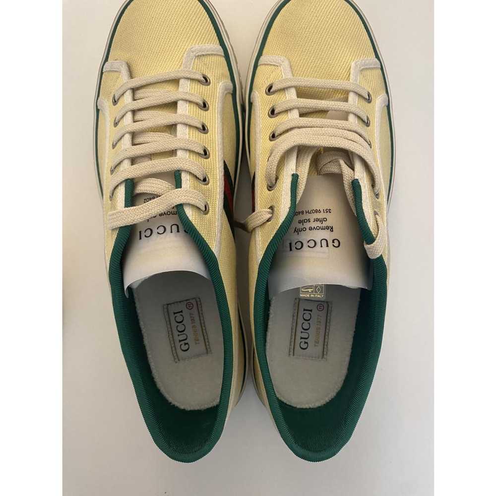 Gucci Tennis 1977 leather low trainers - image 4