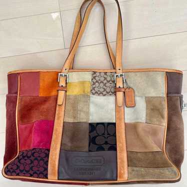 COACH Multicolor Patchwork Tote Bag - image 1